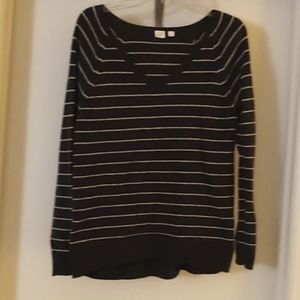 Navy and white striped Gap sweater